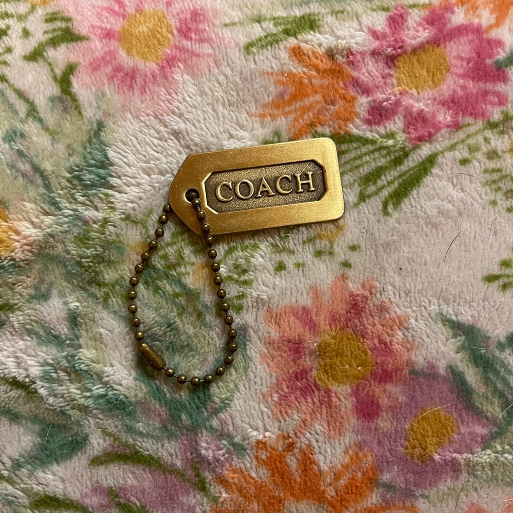 Vintage Coach Metal Bag Tag/ Hang Tag Purse Charm - Picture 3 of 9